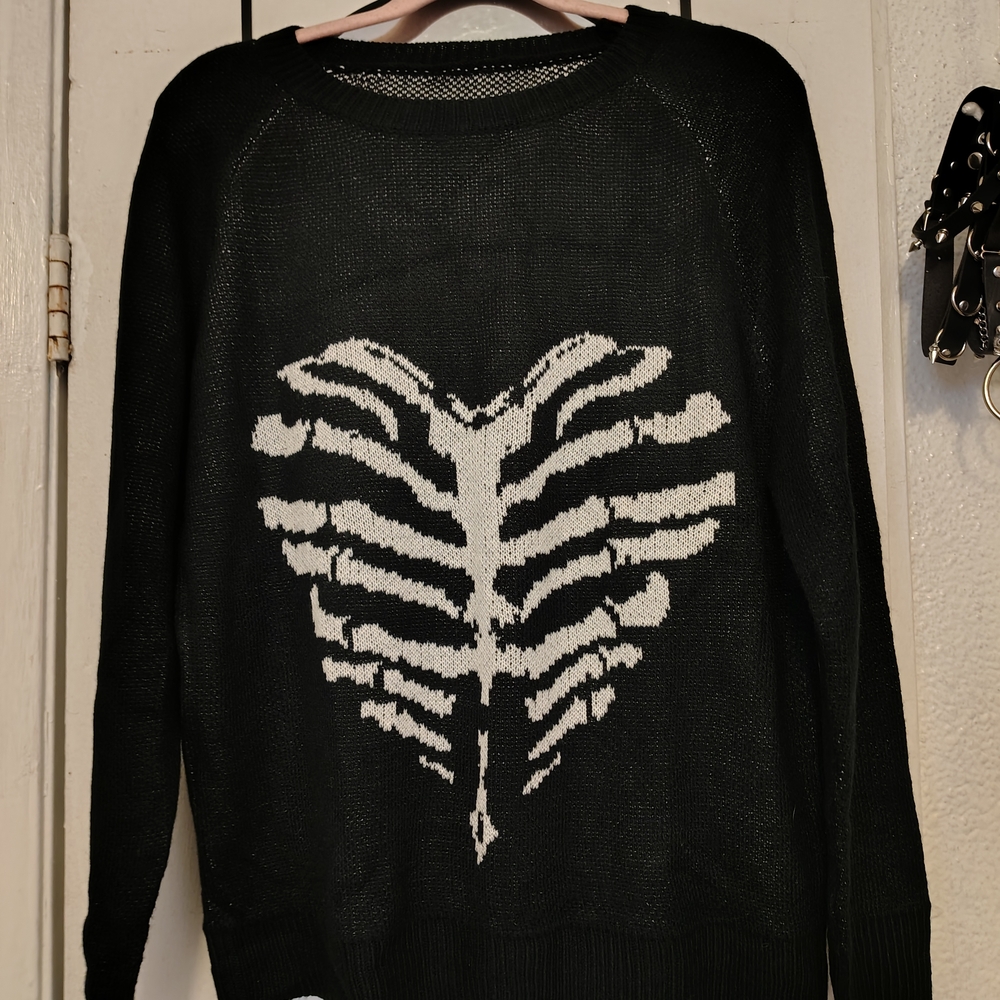 Black Skeleton Sweater